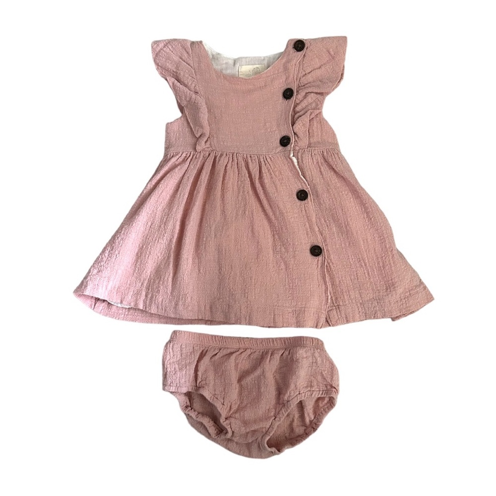 Vignette Pink Geo Dress + Bloomers